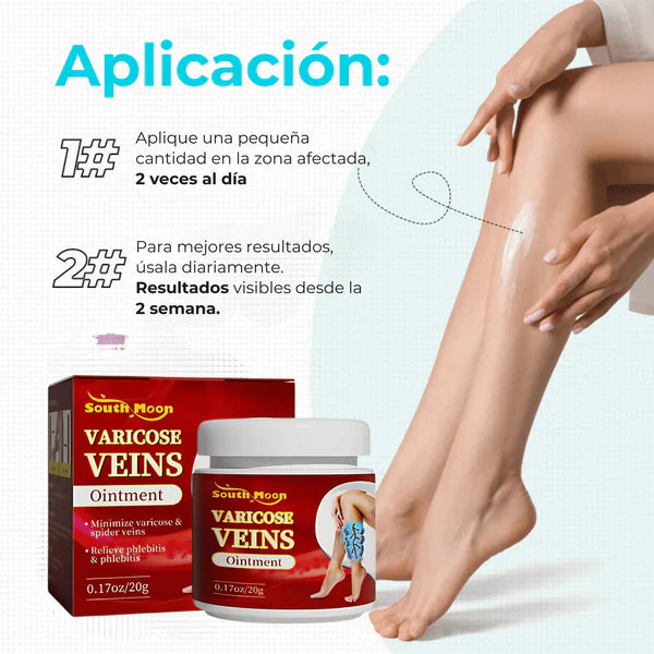 Crema Varicose Veins - Tratamiento de varices y arañitas, Resultados en 2 semanas
