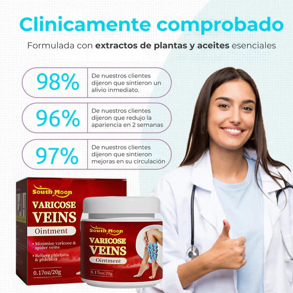 Crema Varicose Veins - Tratamiento de varices y arañitas, Resultados en 2 semanas