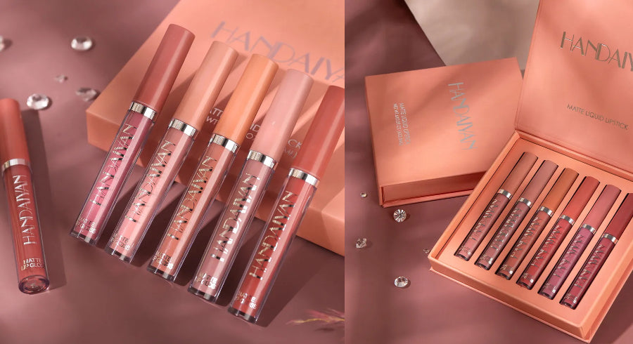 SET DE LABIALES VOLUMINIZADORES TONOS MATE - PAGA 4 Y RECIBE 6 UNIDADES!