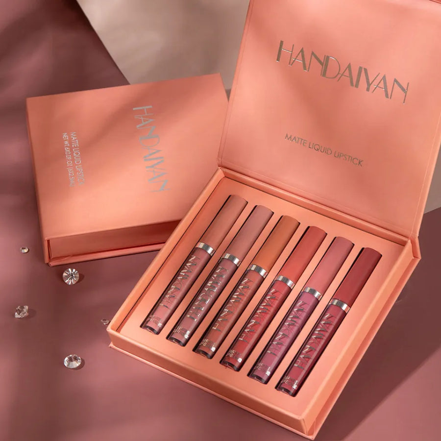 SET DE LABIALES VOLUMINIZADORES TONOS MATE - PAGA 4 Y RECIBE 6 UNIDADES!