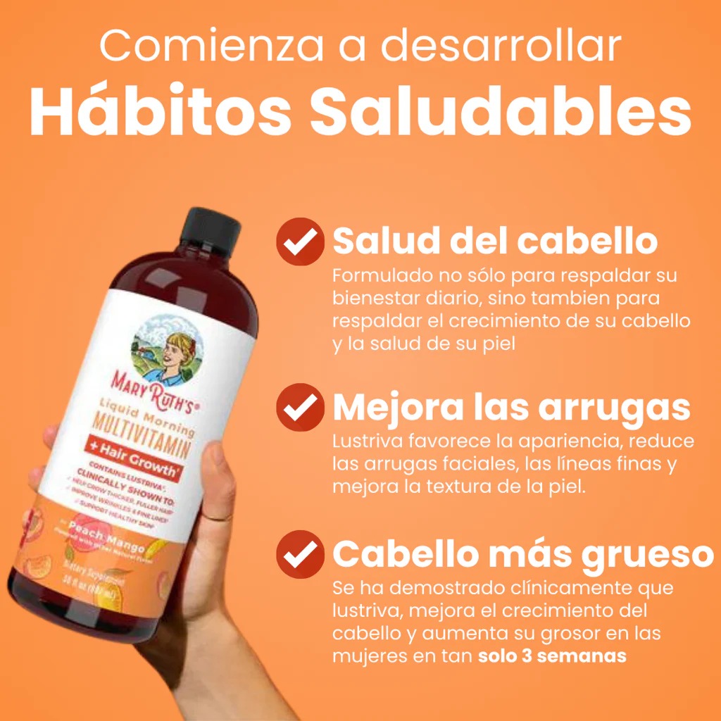 MULTIVITAMÍNICO LÍQUIDO + LUSTRIVA® : MÍRATE 10 AÑOS MÁS JOVEN