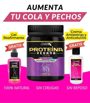 Proteína Vegana para Aumentar Senos y Glúteos + 2 Productos Gratis 🔥