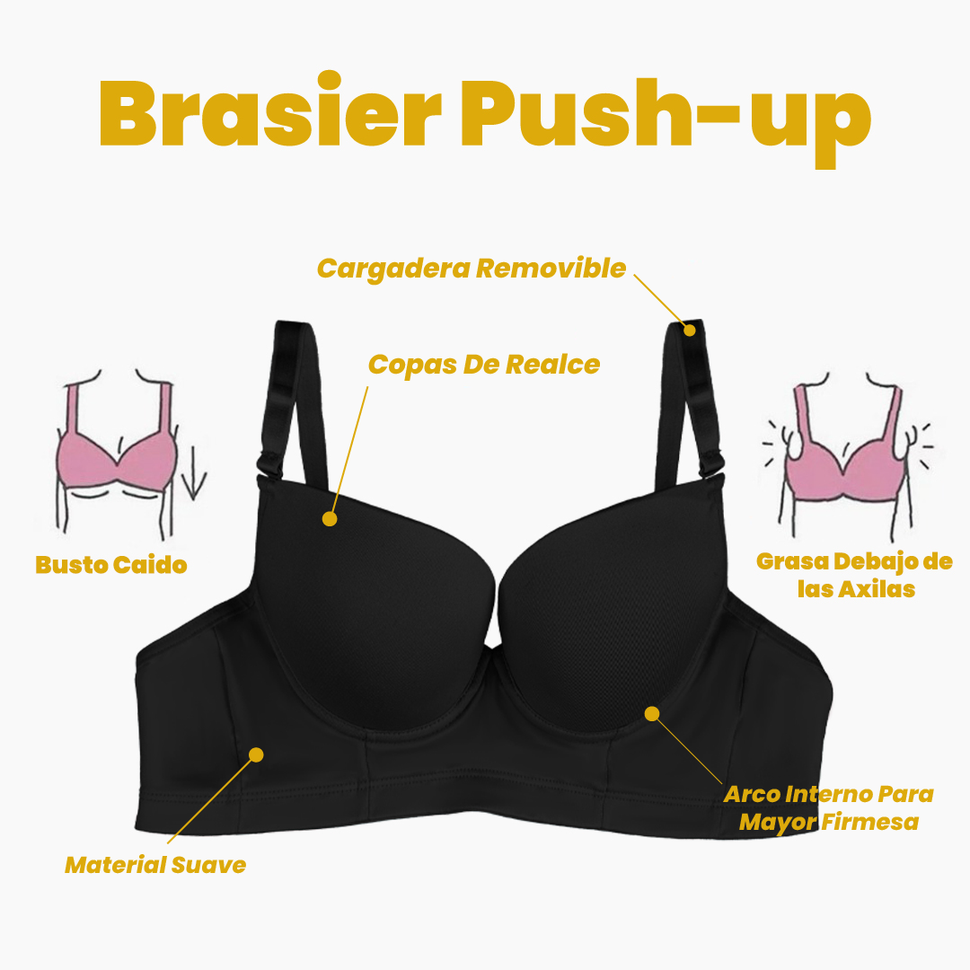 Combo Brasier Push-Up Realce Natural