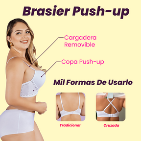 Combo Brasier Push-Up Realce Natural